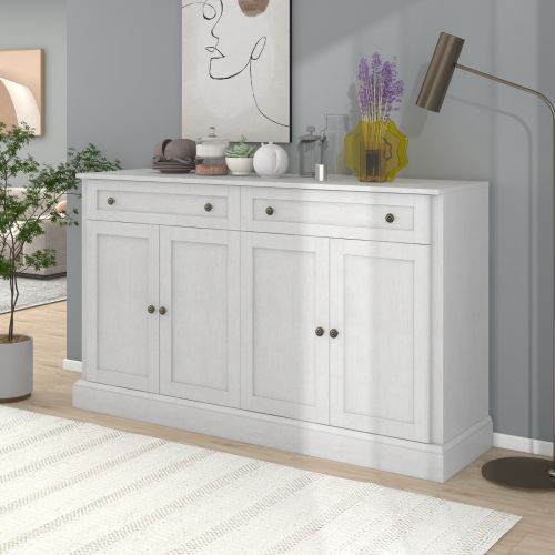 TREXM Kitchen Sideboard Buffet With 2 Drawers & 4 Doors Adjustable Shelves TREXM Kitchen Sideboard Buffet With 2 Drawers & 4 Doors Adjustable Shelves