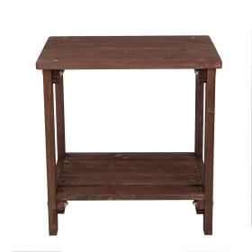 20inx14inx20in, Light Brown, Courtyard  Side Table (Option: Light Brown)
